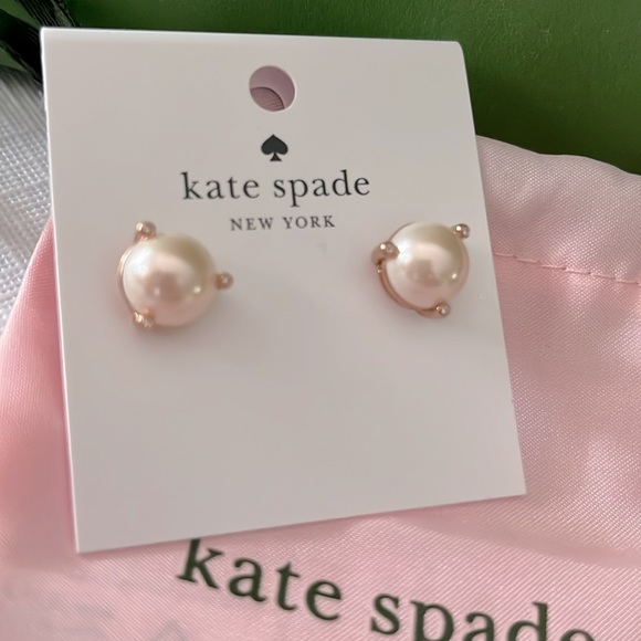 Kate Spade Blush Pearl Stud Earrings - Picture 2 of 5